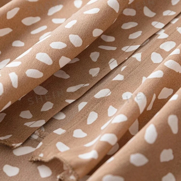 *(3 for 15)* SHEIN XL Plus Allover Print Tie Waist Ruffle Hem Skirt Size  Midi - Picture 3 of 11